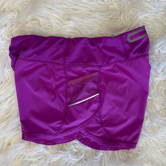 Athleta womens athletic running shorts size S Fuschia ready set go summer - Picture 16 of 16